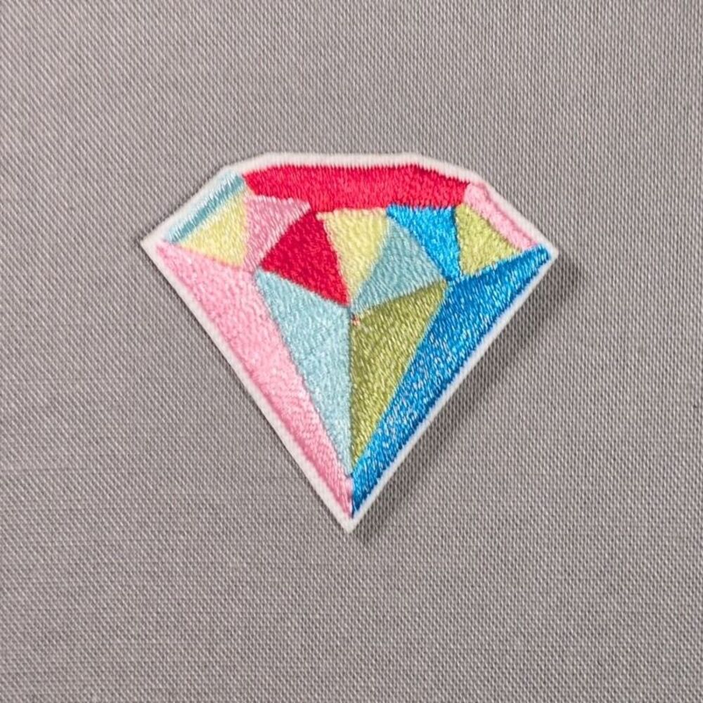 Colorful Gemstone Diamond Iron On Patch | Crystal Patch